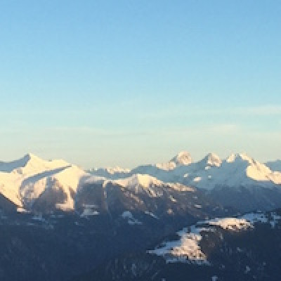 verschneite Berge